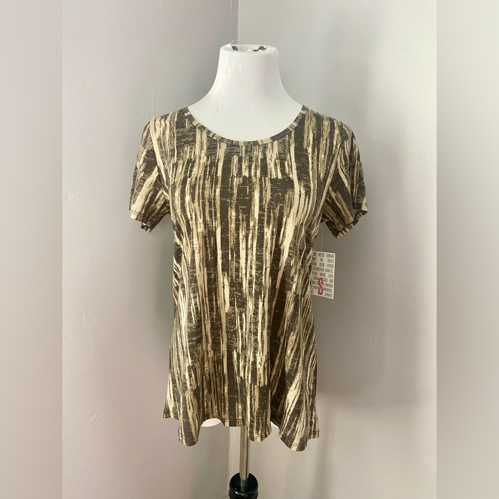 LuLaRoe Classic T NWT Brown Abstract Short Sleeve